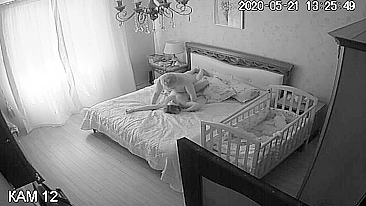 IP cam incest fuck with a really horny chick that enjoys daddy's dick