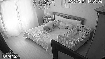 IP cam incest fuck with a really horny chick that enjoys daddy's dick