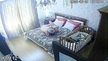 IP cam incest fuck with a really horny chick that enjoys daddy's dick