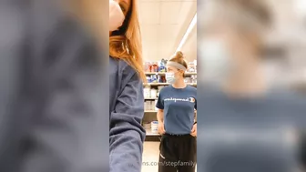 Mommy and daughter teasing in public to make you real happy as well