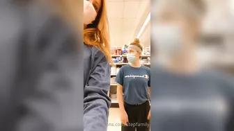 Mommy and daughter teasing in public to make you real happy as well