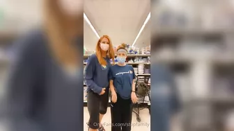 Mommy and daughter teasing in public to make you real happy as well