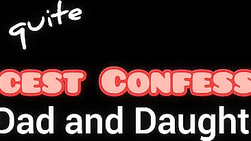 Teenage brunette is happy to get fucked by her own father on a bed