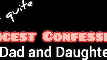 Teenage brunette is happy to get fucked by her own father on a bed