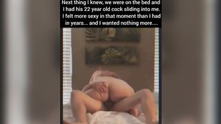 Its sheer fucking size is enough to arouse this BBW mommy on a big bed