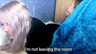 With his firm cock in her hands, this sister is pretty damn happy