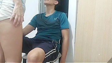 Horny girl fucks her brother and waves of pleasure wash over her