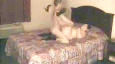 Tubby mommy is going to get doggystyle drilled with passion on a bed