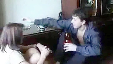 Very freaky girl is getting horny as she bounces up and down on bro