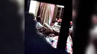 Dude almost slides his cock between her juicy ass cheeks in incest XXX