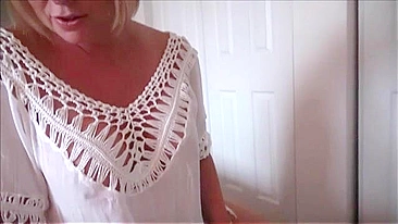 Son is encouraged to watch mommy as she works hard cock, she is so curvy