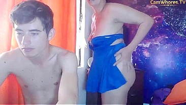 Horny mommy with a natural body is going to get off in a taboo scene