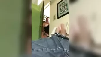 Dick flash from a kinky nephew who loves jerking off at every turn