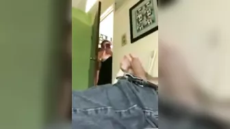 Dick flash from a kinky nephew who loves jerking off at every turn