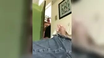 Dick flash from a kinky nephew who loves jerking off at every turn