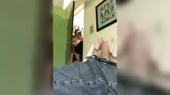 Dick flash from a kinky nephew who loves jerking off at every turn