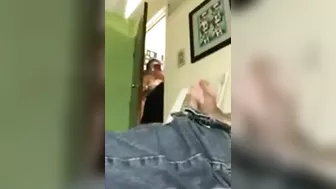 Dick flash from a kinky nephew who loves jerking off at every turn