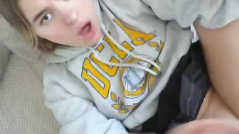 Teen's pin little pussy is going to get filled with jizz by a hot daddy