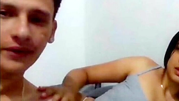 Siblings sexytime teasing with plenty of tongue action and beyond