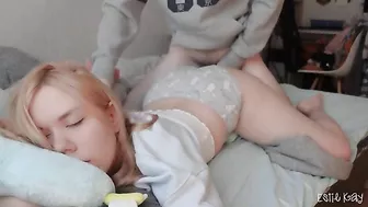 Sleeping sister is going to be well used by her kinky incest brother