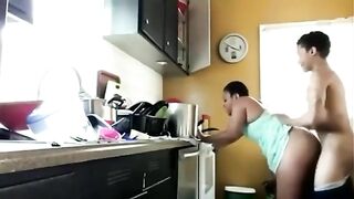 Big booty momma is happy to get fucked from behind by her sexy son