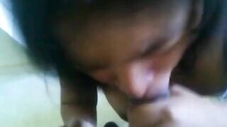Indian daughter is going to swallow his hard dick with no shame at all