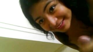 Indian daughter is going to swallow his hard dick with no shame at all