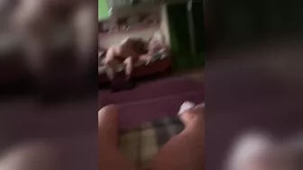 Sister and bro end up cumming a bunch as they share a room to get off