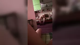 Sister and bro end up cumming a bunch as they share a room to get off