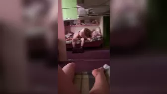 Sister and bro end up cumming a bunch as they share a room to get off Sister and bro end up cumming a bunch as they share a room to get off