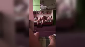 Sister and bro end up cumming a bunch as they share a room to get off