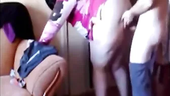 Round assed hottie is going to get fucked from behind in a taboo vid