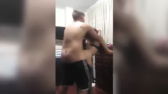 Crazy teen is happy to get pulled by the hair during hard fucking