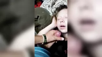 Sleeping sister is going to receive an unwanted facial, HILARIOUS Sleeping sister is going to receive an unwanted facial, HILARIOUS
