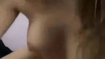 Sister getting fucked in  cowgirl having a casual fuck with her brother