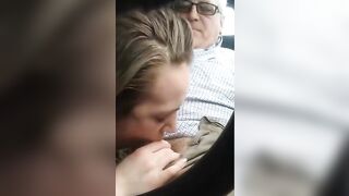 Voluptuous teen is going to blow her daddy in public just because
