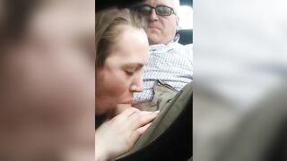 Voluptuous teen is going to blow her daddy in public just because