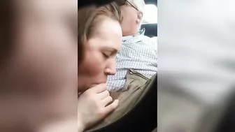 Voluptuous teen is going to blow her daddy in public just because