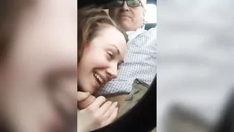 Voluptuous teen is going to blow her daddy in public just because
