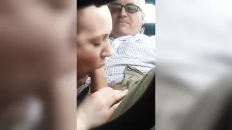 Voluptuous teen is going to blow her daddy in public just because