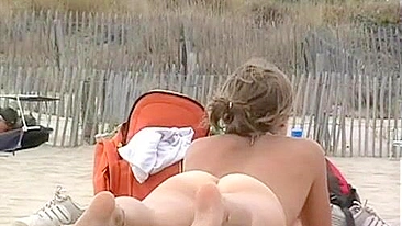 Badass outdoor action with a nudist sister who wants his dick for real