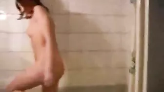 Teen daughter with a tight body is going to tease daddy before they fuck