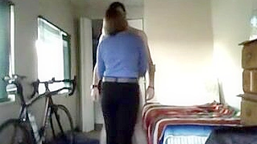 Incest sex scene showing a short hair hottie getting fucked in missionary