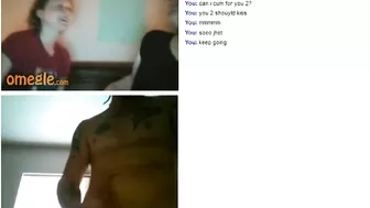 Twin incest teasing with a freaky dude who masturbates to hot girls