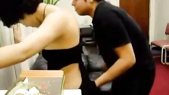 Incest action with a horny brunette who seeks out hardcore fucking