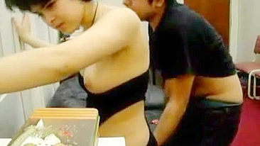 Incest action with a horny brunette who seeks out hardcore fucking