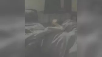 He does not show his face as she mounts him in an incest fuck movie