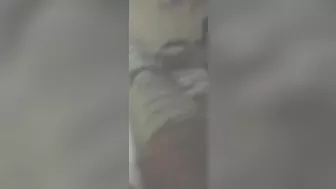 He does not show his face as she mounts him in an incest fuck movie