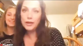 Mom and daughter in a taboo incest flashing scene with hot teasing