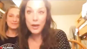 Mom and daughter in a taboo incest flashing scene with hot teasing